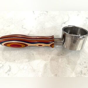 Artisan multicolored wood maximalist boho espresso coffee scoop New
